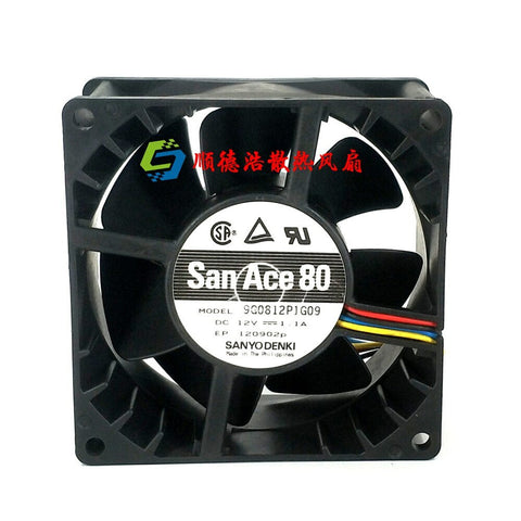 SANYO 9G0812P1G09 DC 12V 1.1A 80x80x38mm Server Square fan