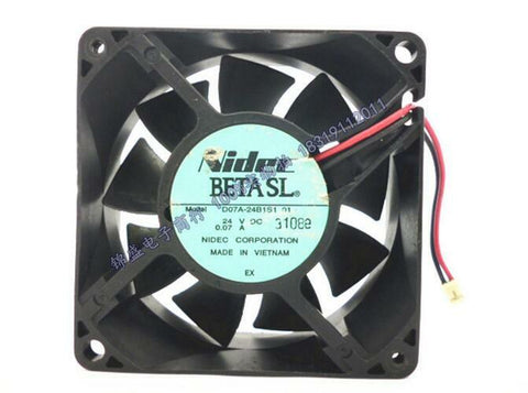 Genuine NIDEC D07A-24B1S1 01 7025 0.07A 70*70*25MM 24V 2 wire inverter fan