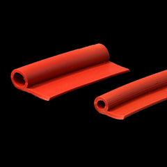 Silicone Rubber P Profile Sealing Strip Red P-Type High Temp Oven Steam Seals