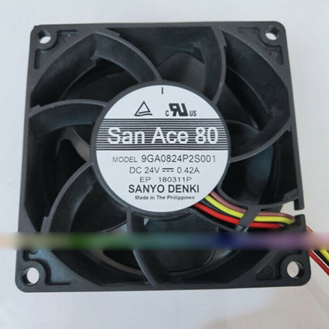 For SANYO 9GA0824P2S001 24V 0.42A cooling fan 8032 80mm