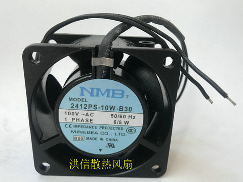 NMB 6030 2412PS-10W-B30 AC100V 6/5W 60*30MM aluminum frame AC cooling fan