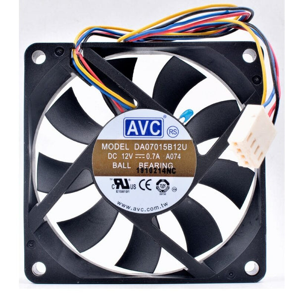 AVC DA07015B12U 7cm 70mm DC12V 0.70A 4 lines pwm CPU cooling fan