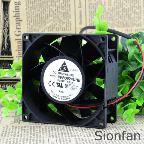 Delta PFB0924UHE DC24V 1.22A DELTA 92*92*38 inverter cooling fan Test Working