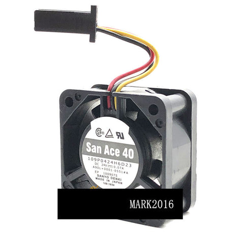 for SanAce40 SANYO 109P0424H6D23 DC24V 40*40*20MM 0.07A 3 Wire Fan