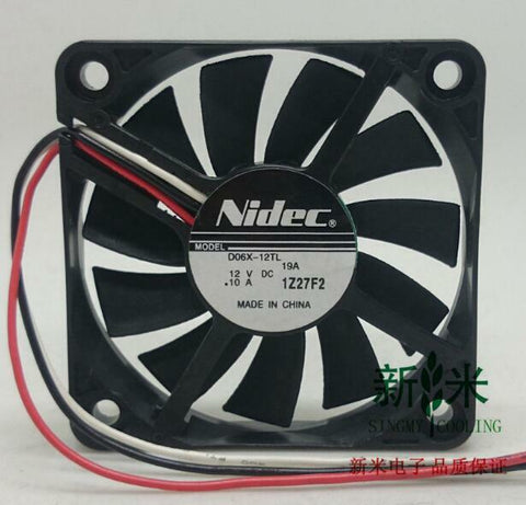 NIDEC 6010 12V D06X-12TL double ball three-wire quiet ultra-thin chassis fan