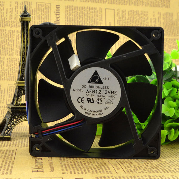 2pcs Delta AFB1212VHE 12cm DC 12V 0.9A 3pin inverter axial blower cooling fan