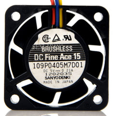 SANYO 109P0405M7D01 3 Wires Computer Cooling Fan DC 5V 0.21A 4015 40*40*15mm 4CM