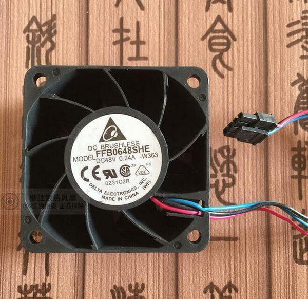 NEW Delta FFB0648SHE 6038 6cm 48V 0.24A 60*60*38mm 3-line Cooling Fan