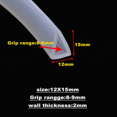 silicone rubber glass seal strip bath shower door window edge trim glazing strip