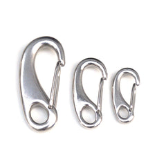 Stainless Steel Portable Snap Hook Boat Rigging Spring Clip Wire Gate Carabiner