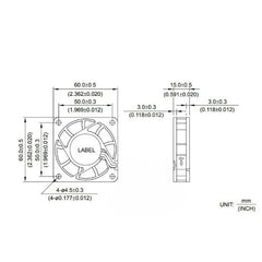 6015-12MS 6029420PW-4 6cm 60mm DC12V 0.10A 6500rpm Axial fan cooling fan