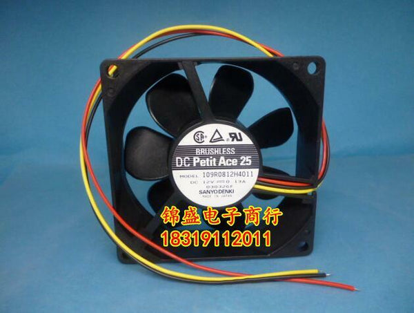 SANYO 8025 0.13A 109R0812H4011 12V 80*80*25MM 3 line fan