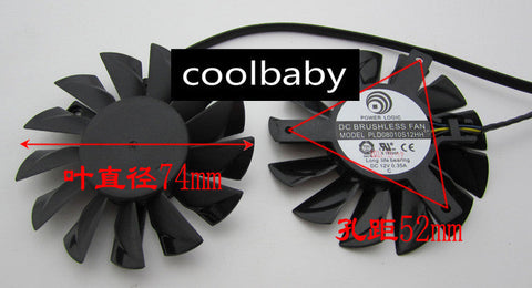 PLD08010512HH Graphics card cooling fan DC12V 0.35A 4Pin