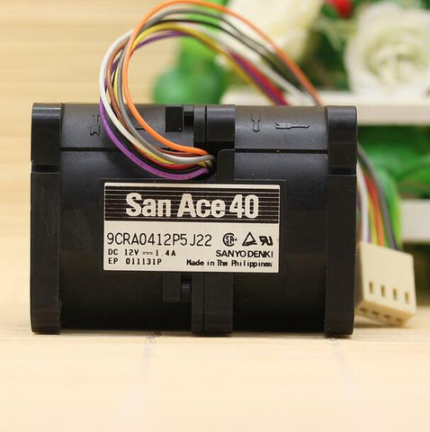 Sanyo 9CRA0412P5J22 12V 1.4A 4056 40*40*56mm 4CM 8 line 1U chassis violent fan