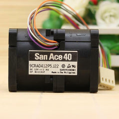 Sanyo 9CRA0412P5J22 12V 1.4A 4056 40*40*56mm 4CM 8 line 1U chassis violent fan