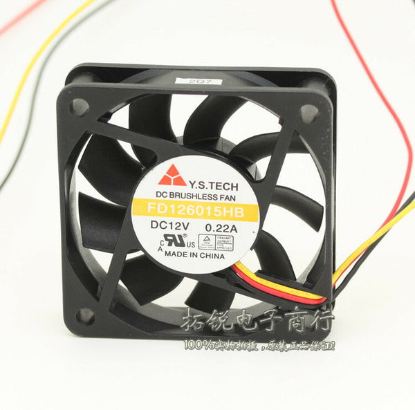 YS.TECH FD126015HB DC12V 0.22A 60*60*15MM 3 wire cooling fan