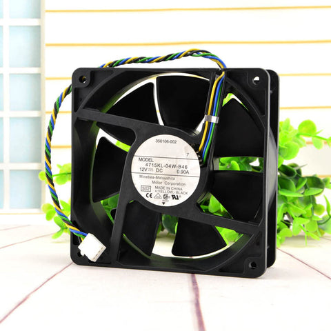 NMB 4715KL-04W-B46 fan 12V 0.90A 120*120*38mm 4pin PWM