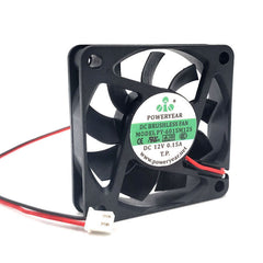 PY-6015M12S 12V 0.15A 6015 6CM 2-wire chassis cooling fan