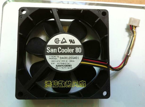SANYO 8025 DC12V 0.38A 8CM 80*80*25MM 9A0812EG4014 wire fan