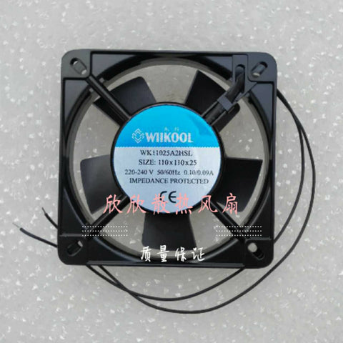 WIIKOOL WK11025A2HSL 220-240V 0.10/0.09A 11CM 11025 Axial Flow Cooling Fan