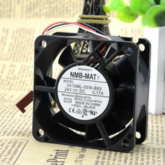 2pcs NMB 2410ML-05W-B69 DC24V 0.17A 3pin 60x60x25mm Server Cooling Square fan