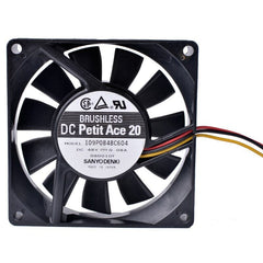 SANYO 8020 48V 0.08A 109P0848C604 3pin double ball 8CM silent cooling fan