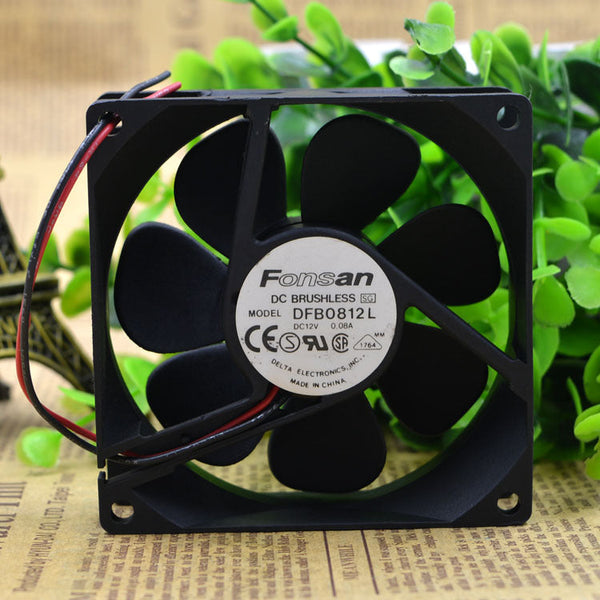 FONSAN 8025 12V 0.08A 8CM DFB0812L 2pin