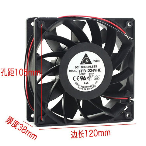 For Delta FFB1224VHE 24V 0.84a 12cm/cm 12038 frequency converter cooling fan