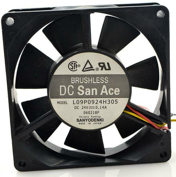 SANYO L09P0924H305 24V 0.14A 9025 9CM 3 wire cooling fan