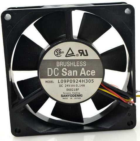 SANYO L09P0924H305 24V 0.14A 9025 9CM 3 wire cooling fan