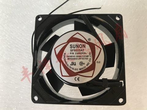 SUNON Fan SF9225AT P/N 23092HSL AC 220/240V 0.07A 9025 9CM 2 wires