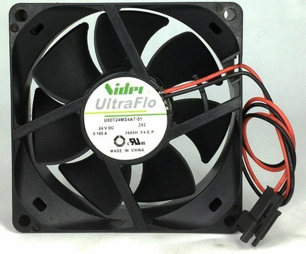 Nidec 80*80*25mm 8cm DC 24V 0.165A U80T24MS4A7-51 2 wire cooling fan