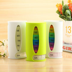 Oval 28 grids pill box organizer set 7 days medicine box holder storage pill