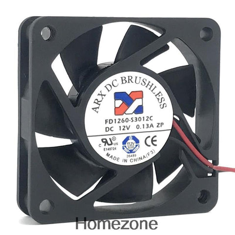 For ARX 6CM DC12V 0.13A 6015 mute power supply cooling fan FD1260-S3012C