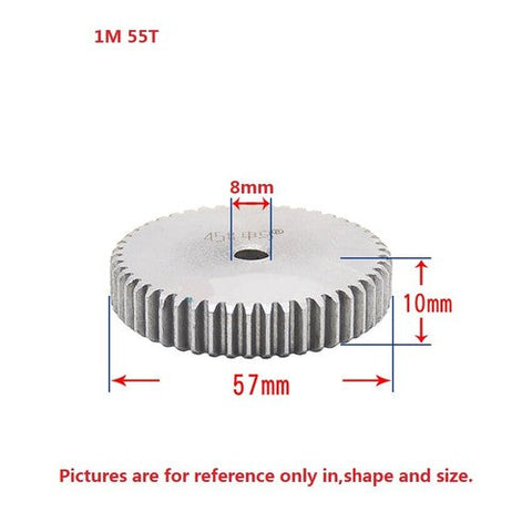 1 Mod 12T-150T Spur Gear 45# Steel Thickness 10mm Motor Pinion Transmission Gear