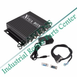 New XVGA Box RGB RGBS RGBHV MDA CGA EGA to VGA Industrial Monitor Video Converter with US Plug Power Adapter Black