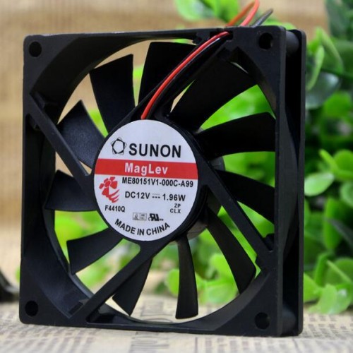 SUNON ME80151V1-000C-A99 DC12V 1.96W 2-line Ultra Thin Mute Radiator Cooling Fan SUNON ME80151V1-000C-A99 DC12V 1.96W 2-line Ultra Thin Mute Radiator Cooling Fan