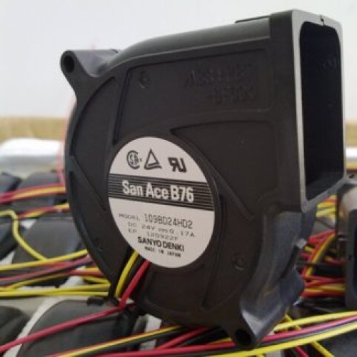 Sanyo 109BD24HD2 DC 24V 0.17A 3-wires Turbo Blower Centrifugal Cooling Fan Sanyo 109BD24HD2 DC 24V 0.17A 3-wires Turbo Blower Centrifugal Cooling Fan