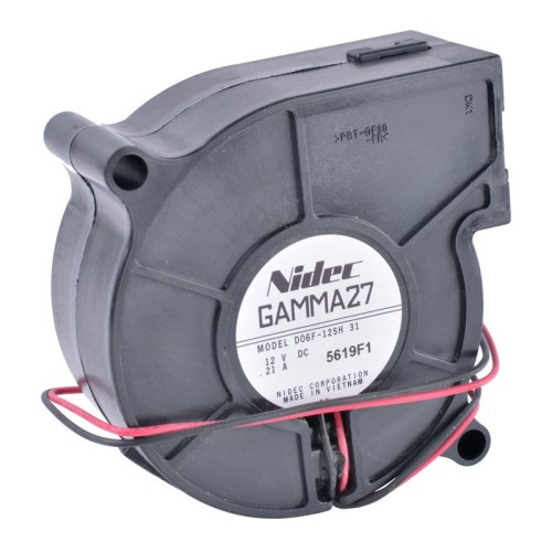 Nidec D06F-12SH DC 12V 0.21A 2-wire centrifugal turbine blower fan Nidec D06F-12SH DC 12V 0.21A 2-wire centrifugal turbine blower fan