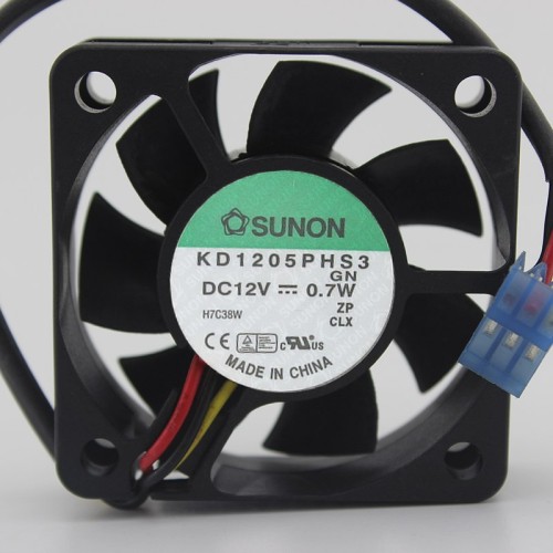 SUNON KD1205PHS3 12V 0.7W 5CM 2-wire silent cooling fan SUNON KD1205PHS3 12V 0.7W 5CM 2-wire silent cooling fan