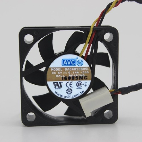 AVC DA04010B05L DC5V 0.14A 3-wires 4CM Dual Ball Bearing Cooling fan AVC DA04010B05L DC5V 0.14A 3-wires 4CM Dual Ball Bearing Cooling fan