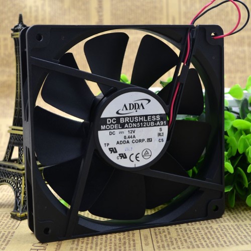 ADDA ADN512UB-A91 13525 12V 0.44A 13.5CM / cm dual ball bearing chassis fan ADDA ADN512UB-A91 13525 12V 0.44A 13.5CM / cm dual ball bearing chassis fan