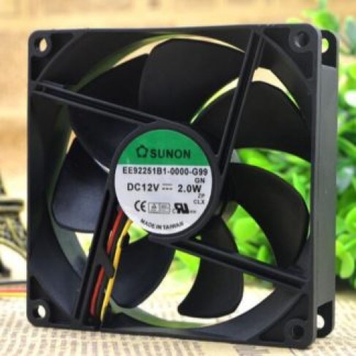 SUNON EE92251B1-0000-G99 92*92*25mm DC12V 2.0W 3-wire cooling fan SUNON EE92251B1-0000-G99 92*92*25mm DC12V 2.0W 3-wire cooling fan