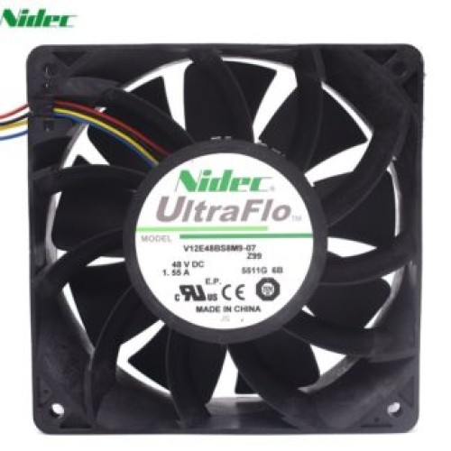 Nidec V12E48BS8M9-07 48V 1.55A 1*1*38mm 4-P pwm case cooling fan