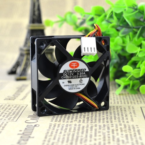 SUPERRED CHD6012ES-AH 6CM 12V0.30A 4-pin PWM silent cooling fan SUPERRED CHD6012ES-AH 6CM 12V0.30A 4-pin PWM silent cooling fan