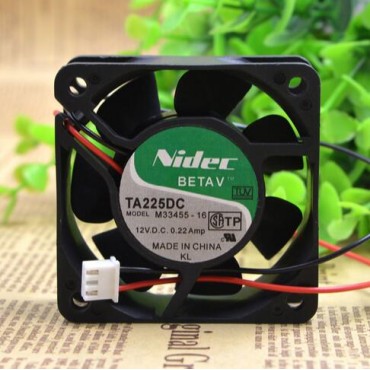 NIDEC TA225DC M33455-16 12V 0.22A 2-wire double ball fan