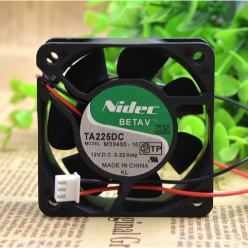 NIDEC TA225DC M33455-16 12V 0.22A 2-wire double ball fan