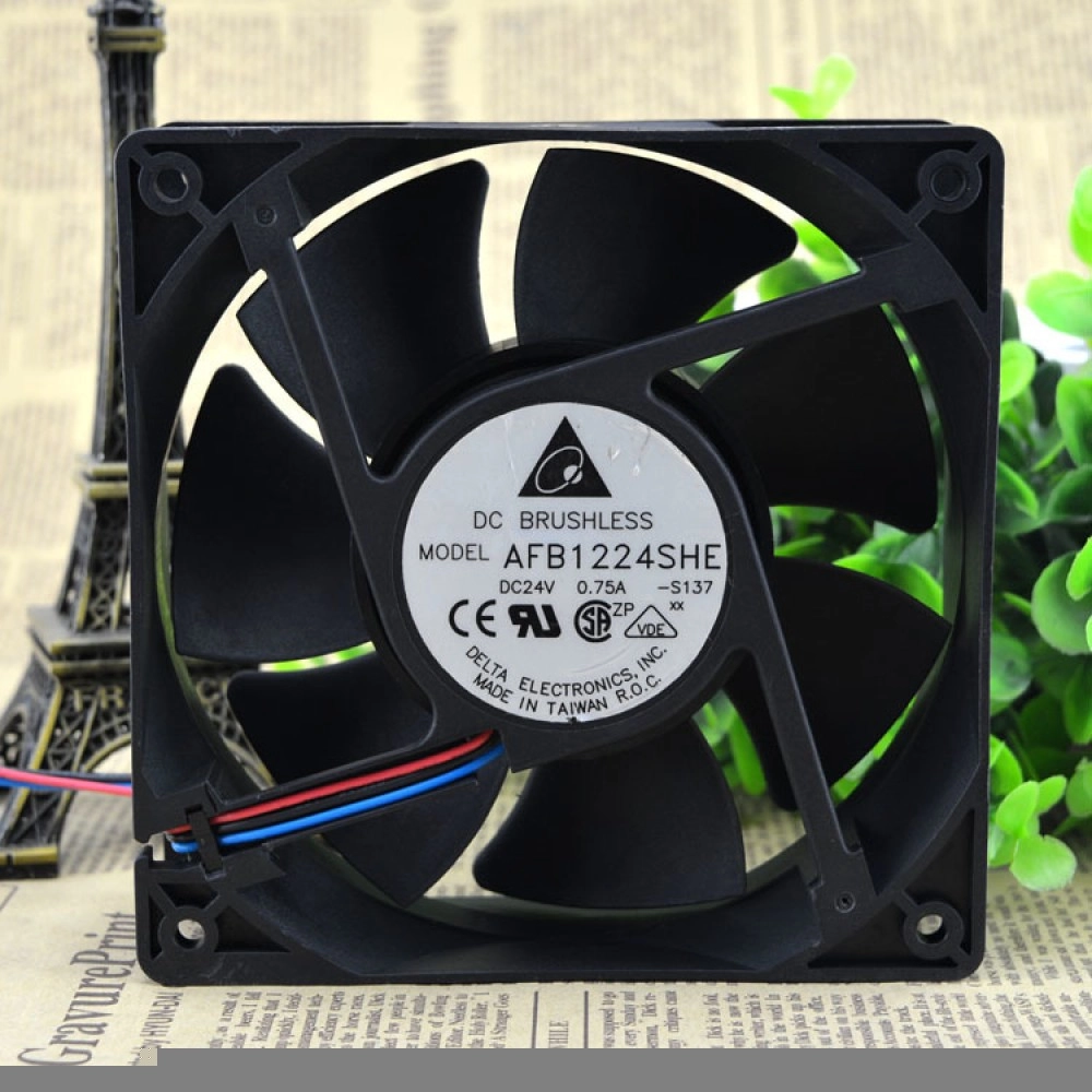 Delta AFB1224SHE 12038 120mm 12cm DC 24V 0.75A 3 lines server inverter axial cooling fan