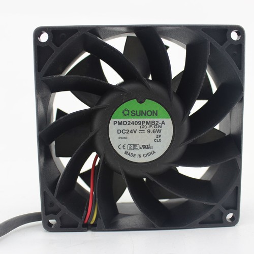 SUNON PMD2409PMB2-A DC24V 9.6W 3-wire converter cooling fan SUNON PMD2409PMB2-A DC24V 9.6W 3-wire converter cooling fan