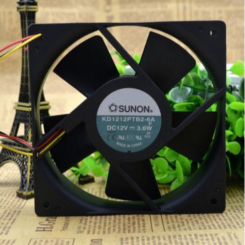 SUNON KD1212PTB2-6A 12V 3.6W 3-wire inverter cooling fan SUNON KD1212PTB2-6A 12V 3.6W 3-wire inverter cooling fan